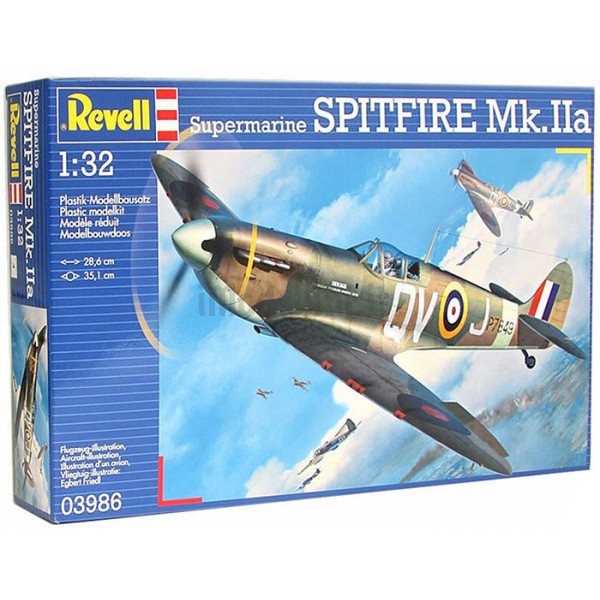 Revell- Supermarine Spitfire MK.IIa Kit di Montaggio, Multicolore, 286 mm,  03986