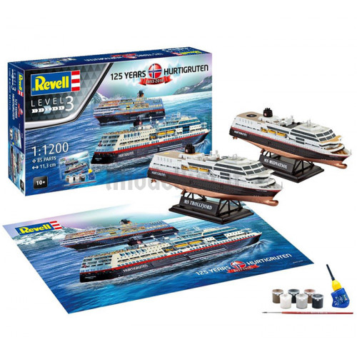 Navi da Crociera Hurtigruten 125th Anniversary Set 1:1200