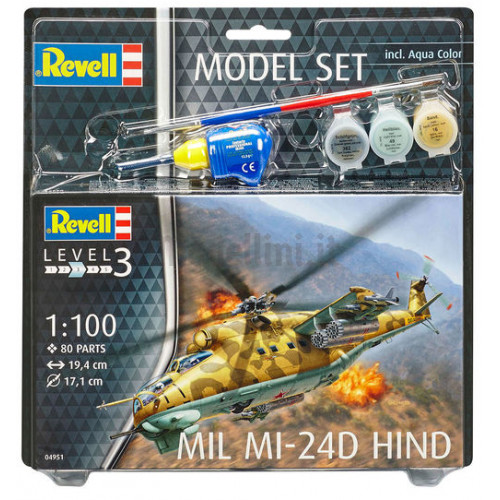 Model Set Elicottero Mil Mi-24D Hind 1:100