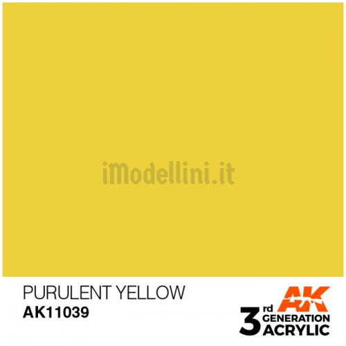 Vernice Acrilica AK 3rd Gen Purulent Yellow