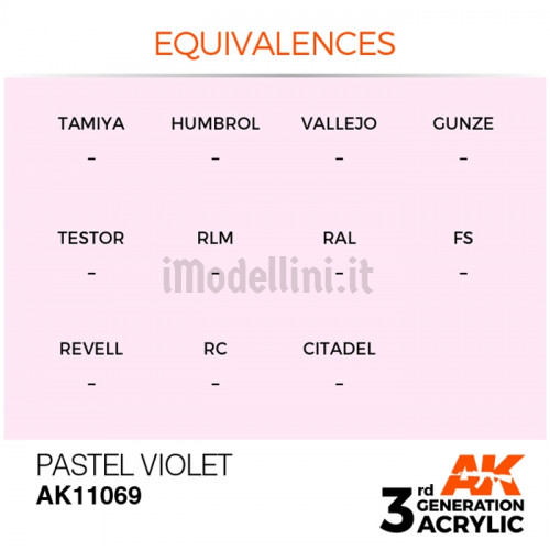 Vernice Acrilica AK 3rd Gen Pastel Violet