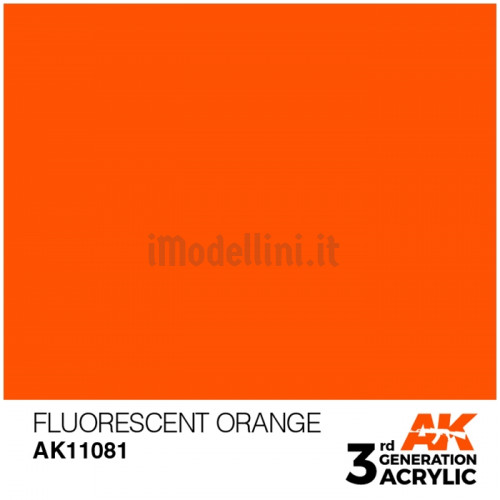 Vernice Acrilica AK 3rd Gen Fluorescent Orange