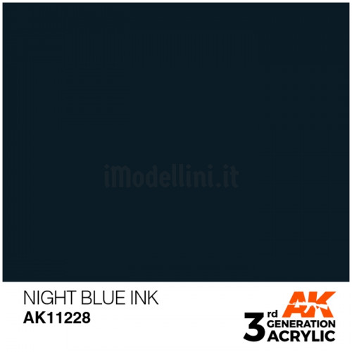 Vernice Acrilica AK 3rd Gen Night Blue Ink