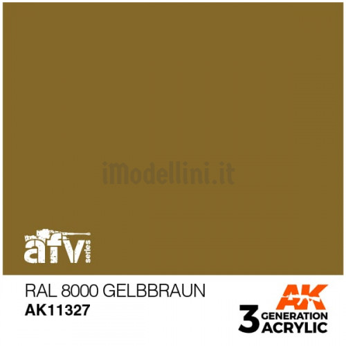 Vernice Acrilica AK 3rd Gen Serie AFV RAL 8000 Gelbbraun