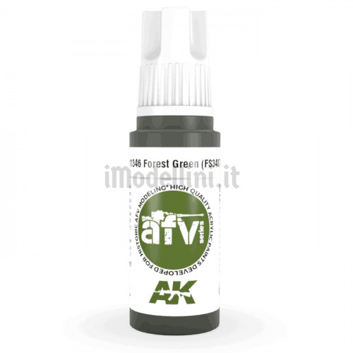 Vernice Acrilica AK 3rd Gen Serie AFV Forest Green (FS34079)