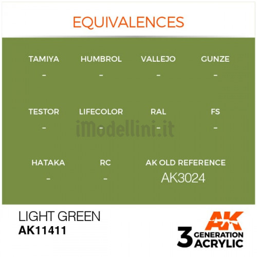 Vernice Acrilica AK 3rd Gen Serie Figures Light Green