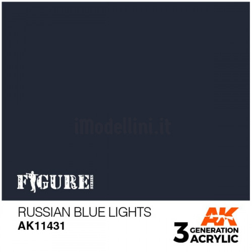 Vernice Acrilica AK 3rd Gen Serie Figures Russian Blue Lights