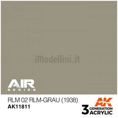 Vernice Acrilica AK Serie Air 3rd Gen RLM 02 RLM-Grau 1938