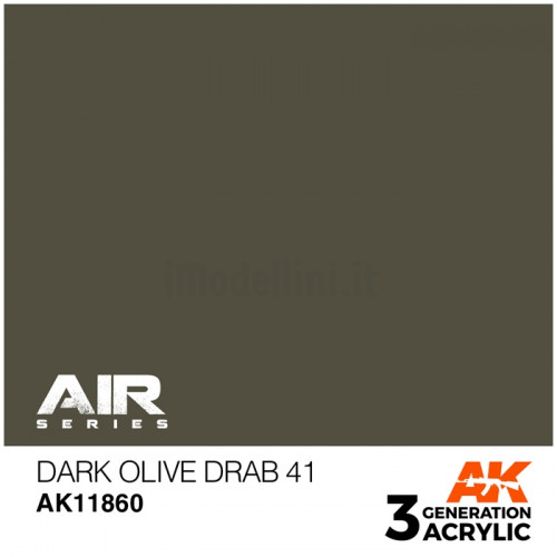 Vernice Acrilica AK Serie Air 3rd Gen Dark Olive Drab 41