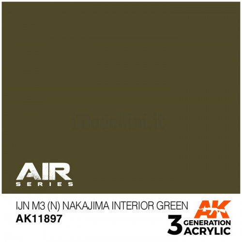 Vernice Acrilica AK Serie Air 3rd Gen IJN M3 (N) Nakajima Interior Green